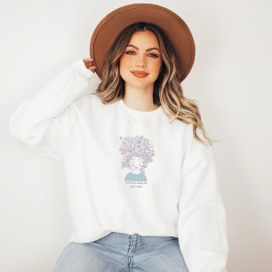 Mental Health Matters   Floral Woman French Grey Sweatshirt