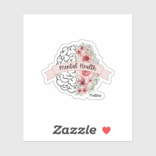 Mental Health Matters Flower Mind Ribbon