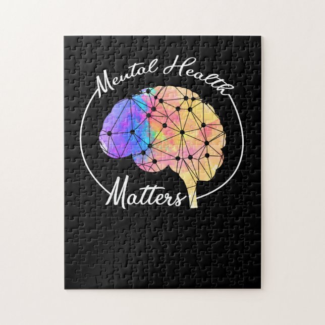 Mental Health Matters Funny Brain Multi-colour Jigsaw Puzzle (Vertical)