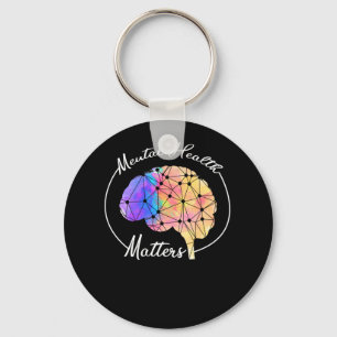 Mental Health Matters Funny Brain Multi-colour Key Ring