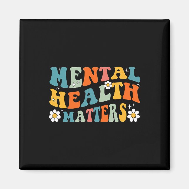 Mental Health Matters Groovy Psychologist Therapy  Magnet (Front)