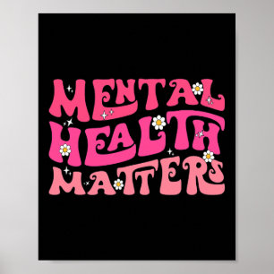 Mental Health Matters Groovy Psychologist Therapy  Poster