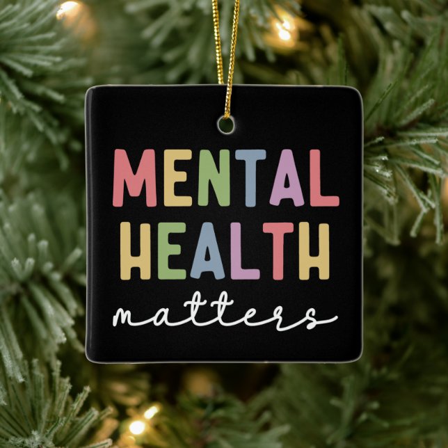 Mental Health Matters | Mental Health Awareness Ceramic Ornament (Tree)