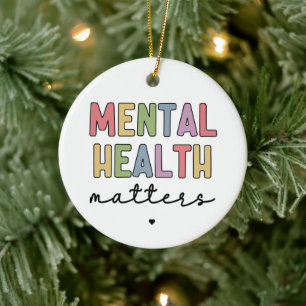 Mental Health Matters   Mental Health Awareness Ceramic Tree Decoration