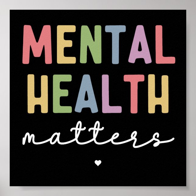 Mental Health Matters | Mental Health Awareness  Poster (Front)