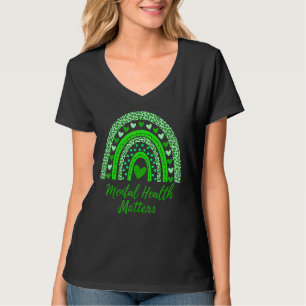 Mental Health Matters Rainbow Mental Health Awaren T-Shirt
