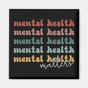Mental Health Matters Retro Awareness Magnet