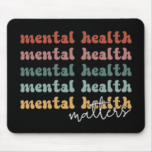 Mental Health Matters Retro Awareness Mouse Mat
