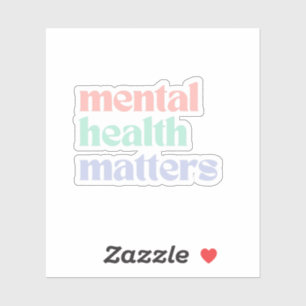 Mental Health Matters   Retro Quote Pastel Rainbow