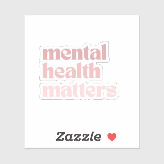 Mental Health Matters | Retro Quote Rosa Claro  (Sheet)