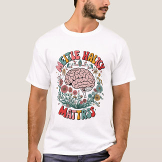 Mental Health Matters T-Shirt - Colourful Brain an