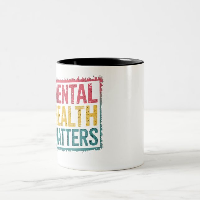 Mental Health Matters Two-Tone Coffee Mug (Center)