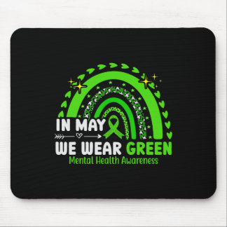 Mental Health Matters We Wear Green Mental Health  Mouse Mat