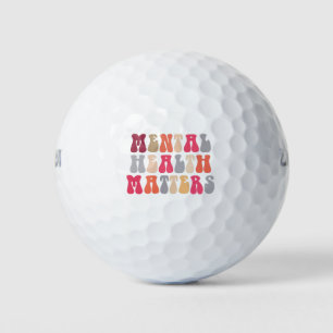 Mental Health Matters Women Therapist Autism Golf Balls
