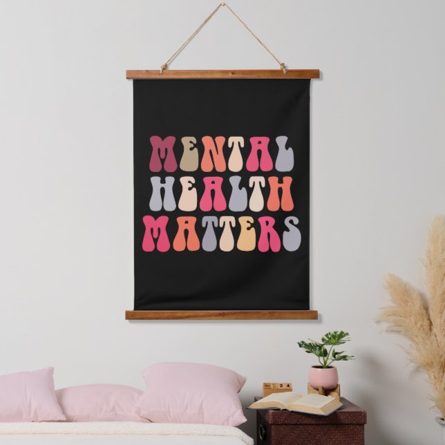 Mental Health Matters Women Therapist Autism Hanging Tapestry (Bedroom)