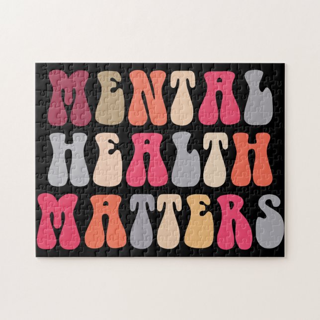 Mental Health Matters Women Therapist Autism Jigsaw Puzzle (Horizontal)