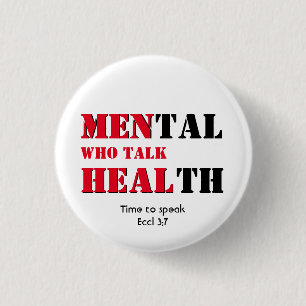 Mental Health MEN WHO TALK HEAL 3 Cm Round Badge