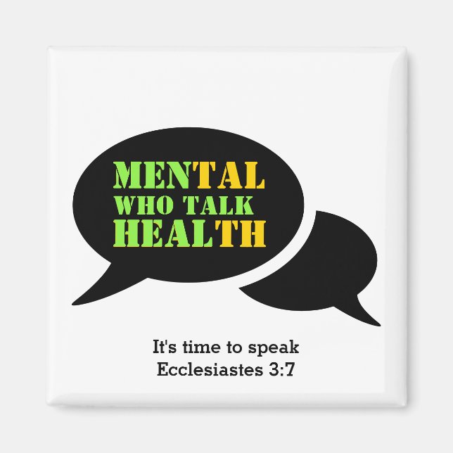 Mental Health MEN WHO TALK HEAL Customised Magnet (Front)