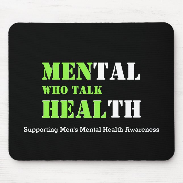 Mental Health MEN WHO TALK HEAL Personalised Mouse Mat (Front)