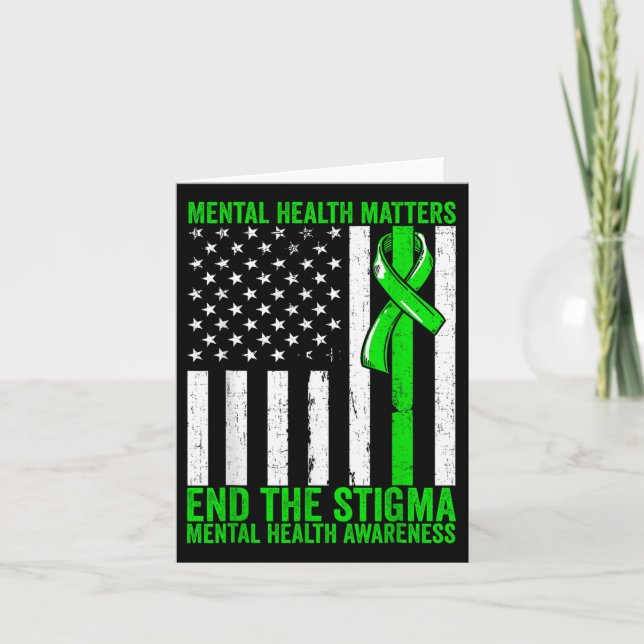 Mental Health Mental Health Awareness End The Stig Card (Front)
