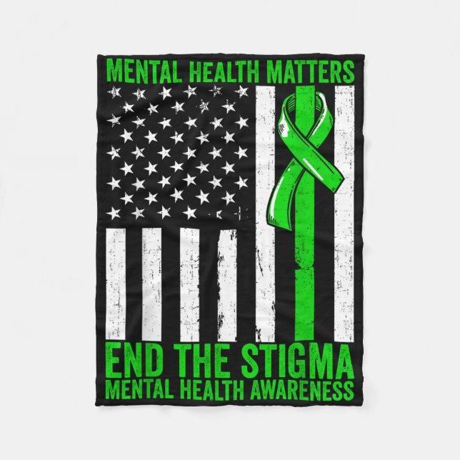 Mental Health Mental Health Awareness End The Stig Fleece Blanket (Front)