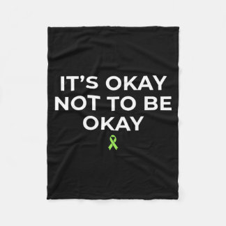 Mental Health Month Wear Green Mental Health Fleece Blanket