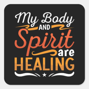 Mental Health My Body And Spirit Anxie Anxiety Square Sticker