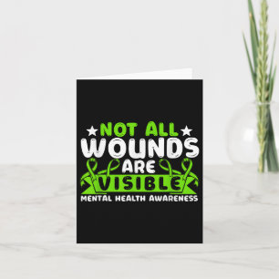 Mental Health Not All Wounds Visible Mental Health Card
