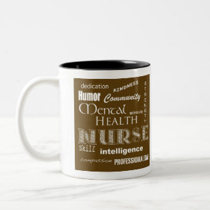 Mental Health Nurse-Brown Two-Tone Coffee Mug