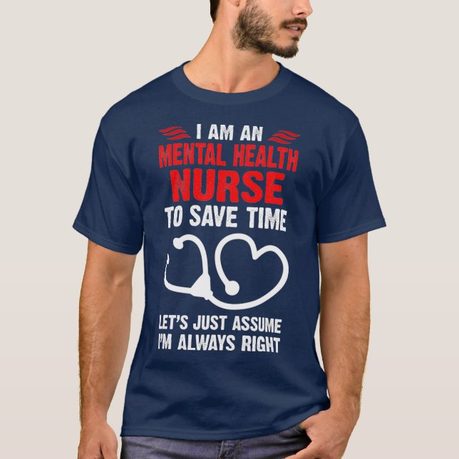 Mental Health Nurse Practitioner  Psychiatric T-Shirt (Front)