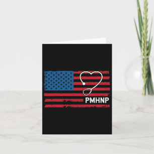 Mental Health Nurse Practitioner Usa Flag Card