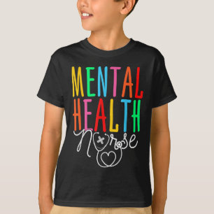 Mental Health Nurse Stethoscope Mental Health Awar T-Shirt