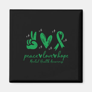 Mental Health Peace Love Hope Awareness Women Girl Magnet