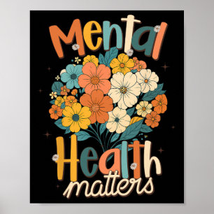 Mental Health Positive Vibes Anxiety Be Kind To Yo Poster