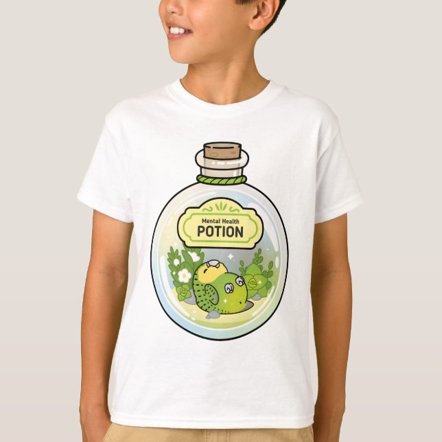 Mental Health Potion Kakapo T-Shirt (Front)