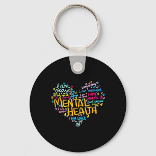 Mental Health Problems Awareness Hearts Mothers Da Key Ring