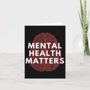 Mental Health Problems Awareness Human Brain End T Card