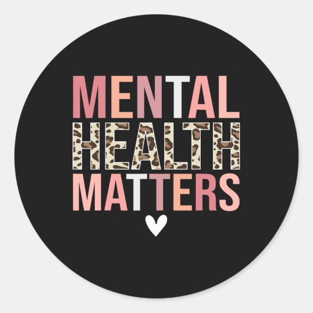 Mental Health Problems Awareness Month  Classic Round Sticker (Front)