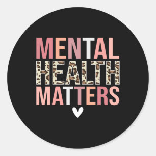 Mental Health Problems Awareness Month  Classic Round Sticker