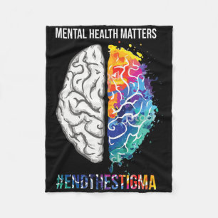 Mental Health Problems Awareness Month Costume Fleece Blanket
