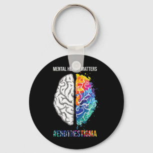 Mental Health Problems Awareness Month Costume Key Ring