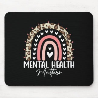 Mental Health Problems Awareness Month Rainbow Leo Mouse Mat
