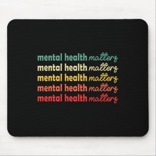 Mental Health Problems Awareness Retro Autism Awar Mouse Mat
