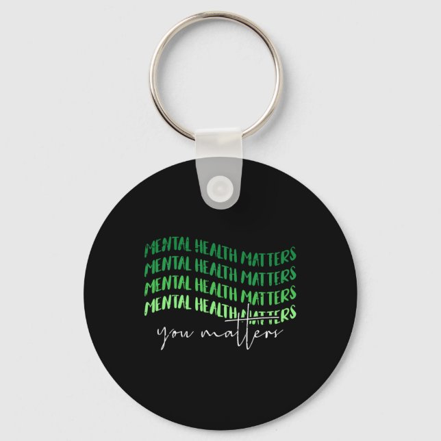 Mental Health Problems Awareness Warrior Councilor Key Ring (Front)