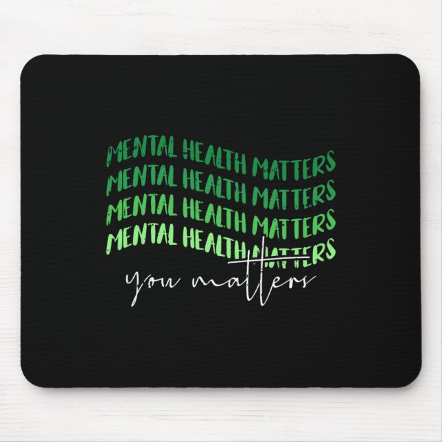 Mental Health Problems Awareness Warrior Councilor Mouse Mat (Front)