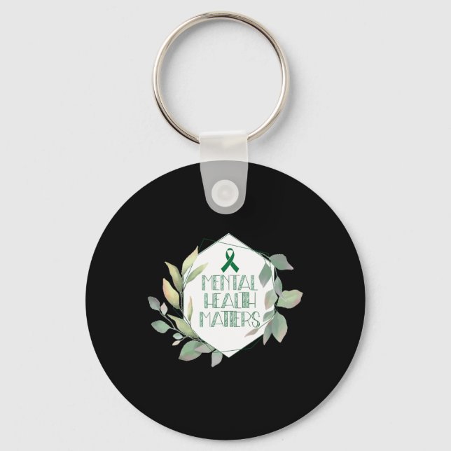 Mental Health Problems Awareness Warrior Counsello Key Ring (Front)