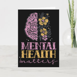 Mental Health Problems Brain Awareness Therapist Card