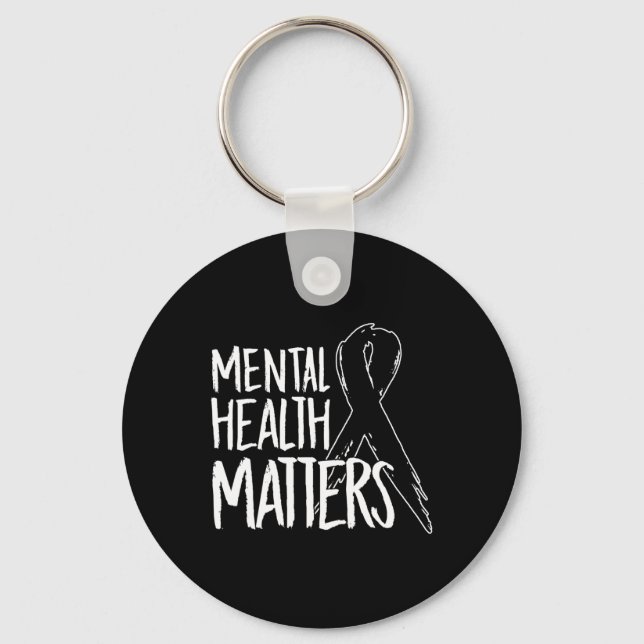 Mental Health Problems Design Suicide For Awarenes Key Ring (Front)