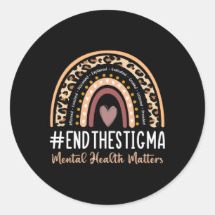 Mental-health Problems End The Stigma Awareness Bo Classic Round Sticker
