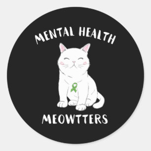 Mental Health Problems End The Stigma Fun Awarenes Classic Round Sticker